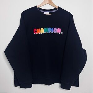 Champion Rainbow Letter Crewneck